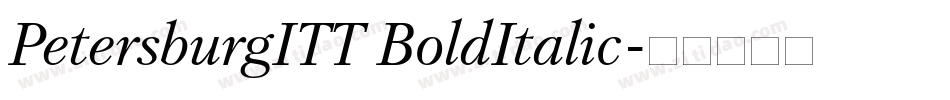 PetersburgITT BoldItalic字体转换